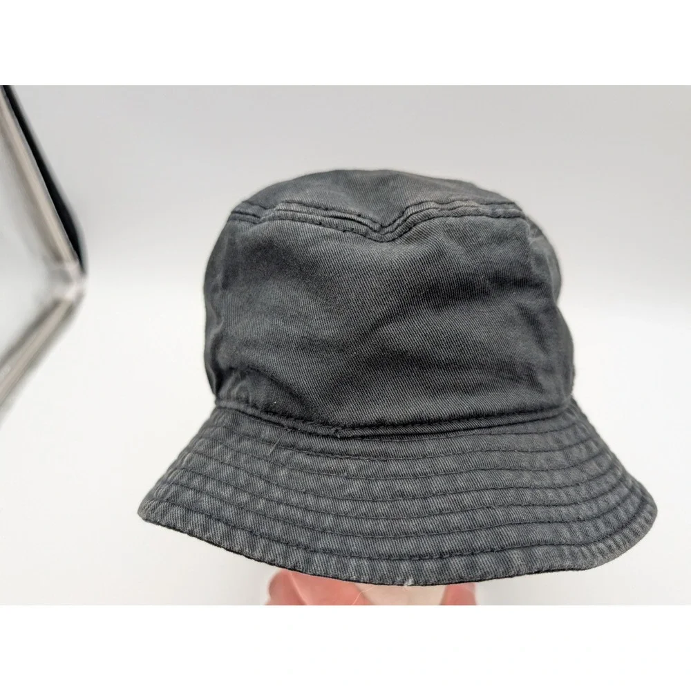 Adidas Aeroready Washed Black Cotton Twill Bucket Hat Embroidered Logo Men Women